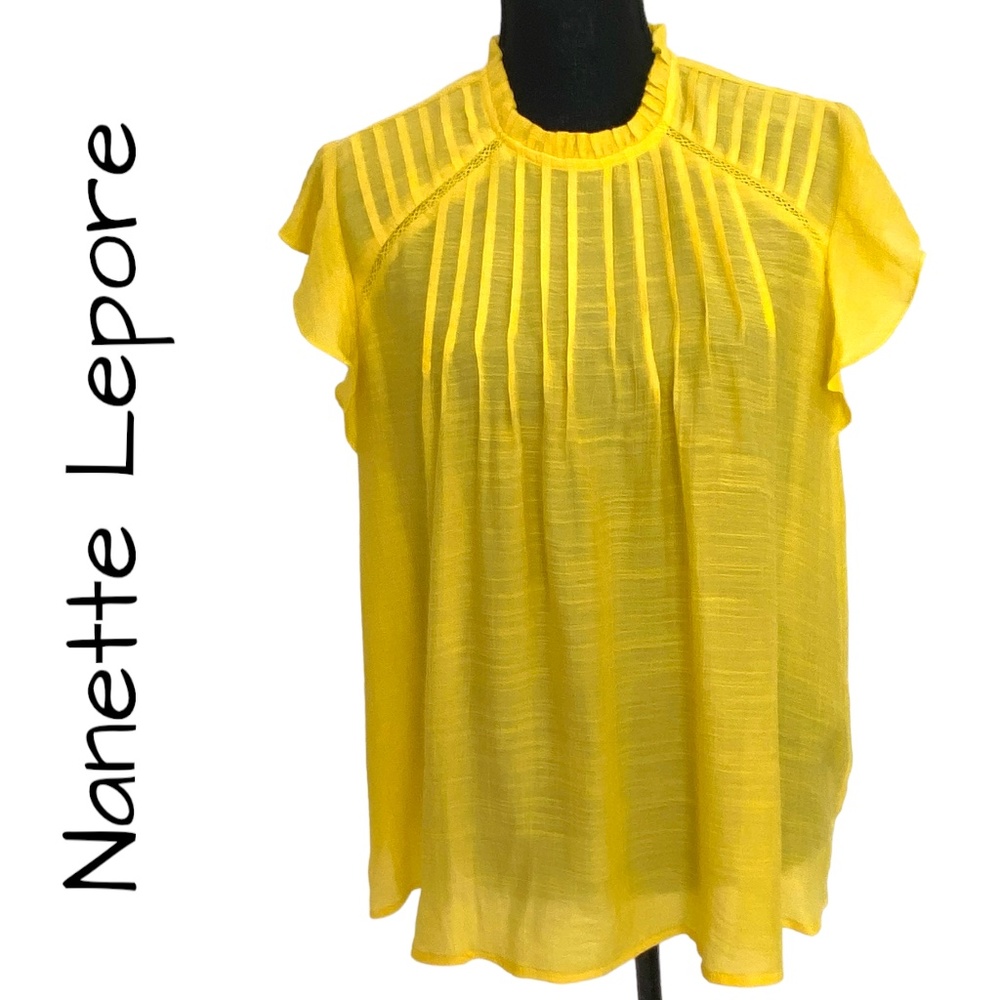NANETTE LEPORE Cap Sleeved top, Size Large